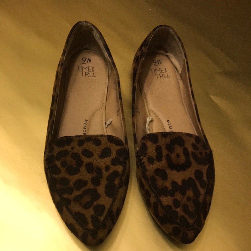 Time and Tru leopard print loafers